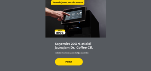 Saņemiet 200 EUR atlaidi jaunajam Dr. Coffee C11.