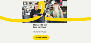 Tiekamies uz tasi kafijas