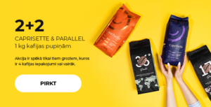 2+2 CAPRISETTE & PARALLEL 1 kg kafijas pupiņām