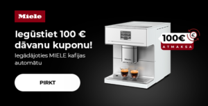 "Iegūstiet 100 € dāvanu kuponu! Iegādājoties MIELE kafijas automātu "
