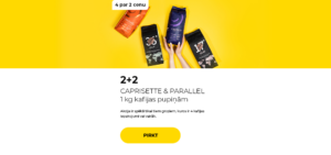 2+2 CAPRISETTE & PARALLEL 1 kg kafijas pupiņām