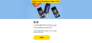2+2 CAPRISETTE & PARALLEL 1 kg kafijas pupiņām