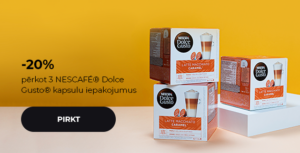 -20%, pērkot 3 NESCAFÉ® Dolce Gusto® kapsulu iepakojumus