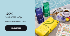 "Vasaras noslēguma akcija: -40% CAPRISETTE kafijai"