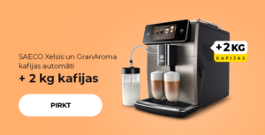 SAECO Xelsis un GranAroma kafijas automāti + 2 kg kafijas