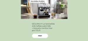 DE'LONGHI La Specialista Arte kafijas automāts + biezumu tvertne tikai par 1 EUR
