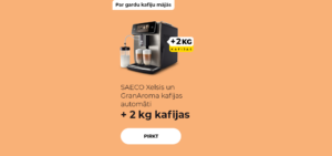 SAECO Xelsis un GranAroma kafijas automāti + 2 kg kafijas