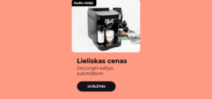 Lieliska cena De'Longhi kafijas automātiem