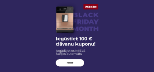 "Iegūstiet 100 € dāvanu kuponu! Iegādājoties MIELE kafijas automātu "