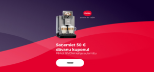 "Saņemiet 50 € dāvanu kuponu! Pērkot NIVONA kafijas automātu"