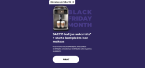 SAECO kafijas automāts + starta komplekts bez maksas