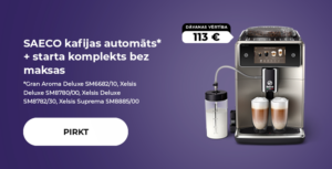 SAECO kafijas automāts + starta komplekts bez maksas