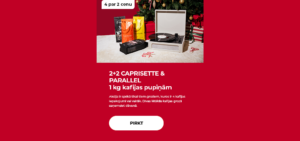 2+2 CAPRISETTE & PARALLEL 1 kg kavos pupelėms