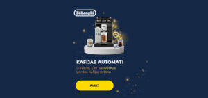 Dāviniet Ziemassvētkos gardas kafijas prieku De'Longhi kafijas automāti