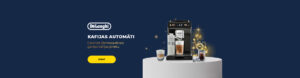Dāviniet Ziemassvētkos gardas kafijas prieku De'Longhi kafijas automāti