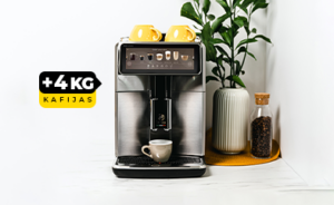"Izvēlēti SAECO kafijas automāti + 4 kg kafijas"