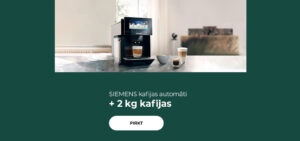 SIEMENS kafijas automāti + 2 kg kafijas