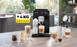 De'Longhi kafijas automāts virs 700 EUR + 4 kg kafijas dāvanā