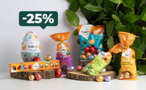 -25% šokolādei un saldumiem