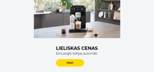 LIELISKAS CENAS De'Longhi kafijas automāti
