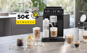50 € dāvanu kupons! Iegādājoties De'Longhi kafijas automātu par 500 € vai vairāk