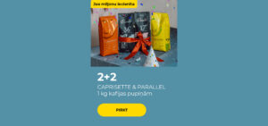 2+2 CAPRISETTE & PARALLEL 1 kg kafijas pupiņām